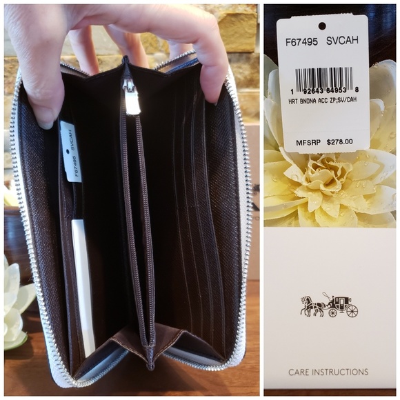 *LAST ONE!* NEW Coach Heart Bandana Wallet w/ box - Picture 2 of 5